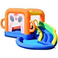 Los mejores  - COSTWAY Castillo Hinchable con Tobogán para Niños Piscina de Juegos 3x2x2m Parque Acuático para Parque Patio Jardín…